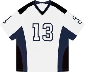 Camiseta deportiva de malla atlética con estampado personalizado, de secado rápido y transpirable, para fútbol, baloncesto, gimnasio, correr, entrenamiento en equipo - Product Image 1