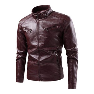 High Quality Eco-friendly Quilted Leather <b>Jacket</b> <b>for</b> <b>Men</b> Winter Comfortable Front Logo High Street Style - Product Image 4