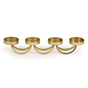 Wholesale Modern Gold Metal 4 Cup Bridge <b>Tealight</b> Candle <b>Lantern</b> for Tabletop Centerpiece Valentine's Day Easter Eco-Friendly - Product Image 1