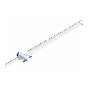 Colonne de chromatographie en verre PYREX 10 x 300 mm à friture grossière avec robinet en PTFE pour séparations - Product Image 1
