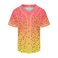 Maillot de baseball/softball personnalisé à manches courtes de haute qualité, 100 % polyester, effet glacé pour design 'Drip'