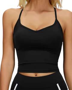 Women Black White Contrast Sports Bra And High Waist <b>Leggings</b> Set Stretch Yoga Fitness Gym Workout Wear Custom OEM Wholesale - Product Image 1