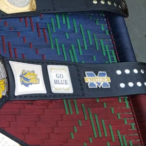 Ceinture de championnat personnalisée Big M Michigan 12X avec plaques en laiton de 2 mm pour la lutte - Product Image 3