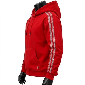 Tela de lana, corte holgado, costuras duraderas y estilo moderno. Sudadera con capucha con pedrería y hermosos detalles de cristal, suave y cálida. - Product Image 3
