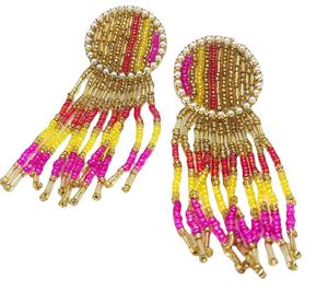 ต่างหูลูกปัดปักเย็บด้วยมือต่างหูลูกปัดหลายเม็ดตามสั่งสำหรับผู้หญิงเครื่องประดับสำหรับงานปาร์ตี้ในราคาที่ดีที่สุด - Product Image 1