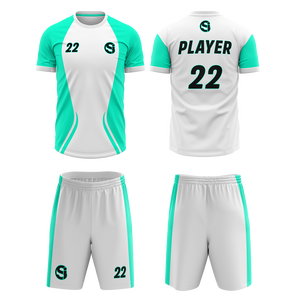 Meilleures ventes : Ensemble maillot et short de football pour homme, 100 % polyester, antibactérien, manches courtes, qualité professionnelle, vente en gros - Product Image 4