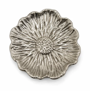 Sous-verres ronds en laiton brossé avec rebords étagés et un support ouvert en laiton assorti, disponibles à prix de gros. - Product Image 2