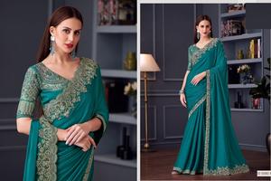 Ropa de fiesta de diseñador Concept Opium Silk Chiffon Saree & Chiffon Blusa de seda - Product Image 2