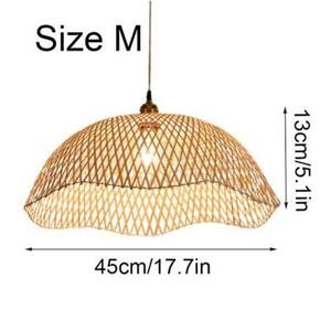 Lámpara Colgante de Bambú de Inspiración Ecológica, Fabricada con Materiales Sostenibles, Ofrece un Efecto de Iluminación Suave en el Techo - Product Image 5