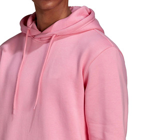 Sweat-shirt à capuche unisexe rose, coupe classique, en molleton de coton, décontracté, avec logo imprimé sur le devant, pour l'automne - Product Image 3
