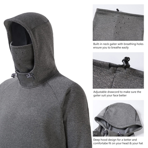 Best Selling OEM Service Printed Hoodie Basics New Design Washed <b>Distressed</b> Balaclava Winter Logo Hoodie - Product Image 4
