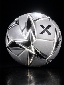 Ballon de football réfléchissant personnalisé X |   Blanc Noir Or |   Logo X |   Fabricant OEM ODM |   Design haut de gamme |   Qualité supérieure - Product Image 3