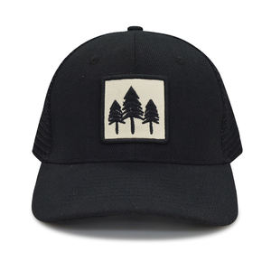 Casquette Trucker Unisexe Orange et Grise avec Patch Brodé Arbre, Dos en Maille, Fermeture Snapback Réglable, Design Décontracté à 6 Panneaux - Product Image 2