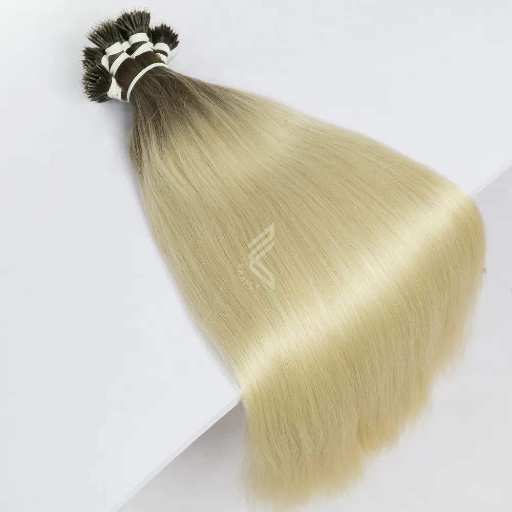 Bruine Op Platina Blonde Micro Ring Voor Hairextensions Ruwe Tempel Vietnamees Haar