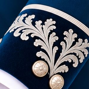 Costume de marié bleu sarcelle pour homme, style veste de queue-de-pie victorienne, croisé, avec boutons argentés et broderies, ensemble veste et pantalon pour mariage formel - Product Image 5