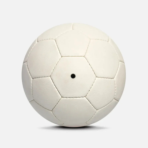 Hand Stitched Custom Soccer Ball PU Leather Plain <b>White</b> Official Size 5 <b>Football</b> Lightweight Indoor Outdoor Training Match 32 - Product Image 3