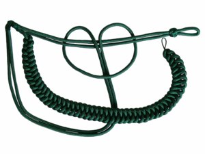 Fangschnur con aiguilletes verdes, plateados y blancos, insignia ceremonial utilizada para indicar alto rango. - Product Image 4