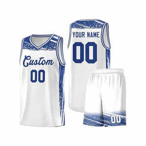 Maillot de basketball unisexe personnalisé pour adulte, imprimé par transfert thermique, respirant, anti-humidité, séchage rapide, 100 % polyester, divers modèles - Product Image 2