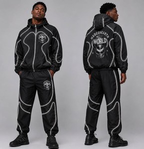 Ensemble coupe-vent en nylon multicolore 2026 élégant avec pantalon moderne et assorti – Qualité supérieure, personnalisation de marque disponible - Product Image 2