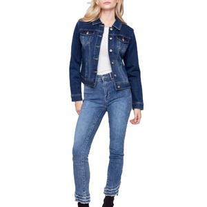 ชุดเสื้อแจ็กเก็ตผ้ายืด2ชิ้นสำหรับผู้หญิงชุดเสื้อแจ็กเก็ตยีนส์ทรงคาร์โก้สำหรับ2026 - Product Image 2