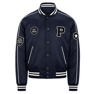 Chaquetas de Satén al Por Mayor con Logotipo Personalizado, Chaquetas de Satén de Alta Calidad 2026, Chaqueta de Satén Transpirable para Hombre - Product Image 1