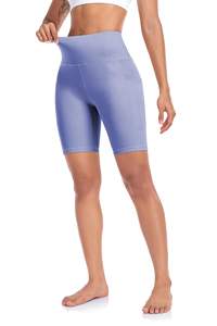 Shorts deportivos de malla de poliéster para mujer, corte relajado, transpirables, cintura elástica, para entrenamiento, correr, gimnasio. - Product Image 2