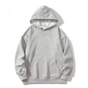 Sweat-shirt à capuche bleu clair pour homme, coupe oversize, imprimé dessin animé au dos, style décontracté pour l'automne - Product Image 1