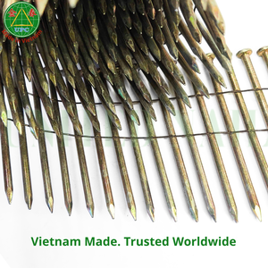 Clous à bobine haute résistance de 3 pouces à tête lisse/vis pour palettes en bois, pour pistolet pneumatique, tête à motif damier, du Vietnam - Product Image 3