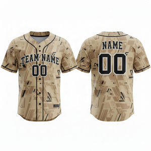 High-Performance Breathable Polyester Sportswear Custom Heat-Transfer Printed <b>Baseball</b> Uniform Adults Plus Size Front OEM - Product Image 1