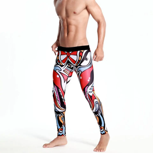 Fully Sublimation <b>Compression</b> Pants BJJ <b>Mens</b> <b>Tights</b> Grappling Martial Arts Spats Cotton/Bambo Sports <b>Tights</b> Elastic Stretch - Product Image 4