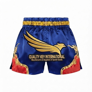 Quality Key International Mixed Martial Arts Shorts Men's Brown Gold <b>Dragon</b> Print Heat Transfer Polyester Wear - Product Image 6