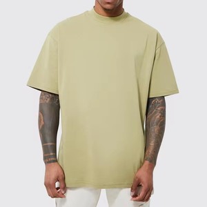 เสื้อยืดคอกลมสีพื้นทรงโอเวอร์ไซส์สุดฮิต สไตล์คลาสสิก ผ้าหนา ใส่สบาย เหมาะกับฤดูร้อน แขนสั้นทรงหลวมสำหรับผู้ชาย - Product Image 1
