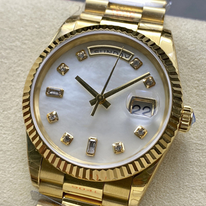 SK C Factory Stainless Steel Golden Mechanical <b>Watch</b> Sapphire Crystal <b>Automatic</b> 40mm Men Water Resistant 100m High Quality - Product Image 3
