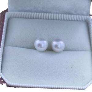 Pendientes de Plata de Ley 925 con Perlas Naturales de Agua Dulce de 8-10 mm, Color Blanco Pigmentado, Resistentes, para Uso Diario - Product Image 5