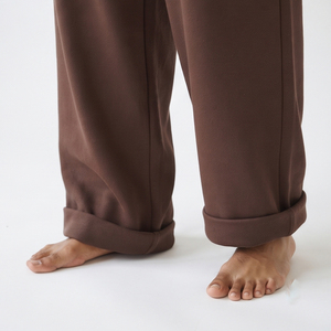 Men's Sweat Wide Leg Pants Mid Waist Drawstring Casual Loose Fit Heavy Weight Knitted 100% Cotton Polyester <b>Winter</b> Wear <b>Trouser</b> - Product Image 4