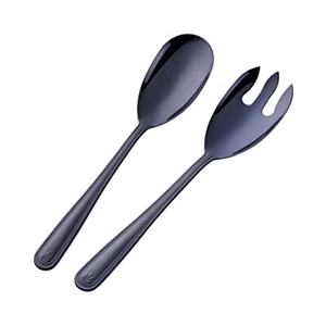 Ensemble de serveurs à salade contemporain, cuillère argentée polie, ensemble de serveurs à salade de riz avec poignée de conception Premium Offre Spéciale - Product Image 3