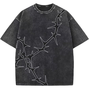 เสื้อยืดผู้ชายไซส์ใหญ่ ล้างสีแบบแอซิดวอช ผ้าฝ้าย 100% น้ำหนักผ้า 240 กรัม คุณภาพสูง สไตล์วินเทจ ระบายอากาศได้ดี เป็นมิตรกับสิ่งแวดล้อม - Product Image 3