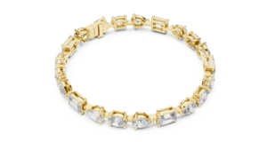 Conjunto de Pulseras de Mujer de Oro Sólido de 18K con Diamantes Cultivados en Laboratorio de Corte Mixto, Bañado en Rodio, para Uso Diario en la Oficina, Compromiso y Boda - Product Image 3