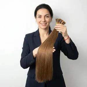 Extensiones de Cabello Humano Liso Marrón, Color Natural, 100% Cabello Virgen sin Procesar, a Granel - Product Image 2