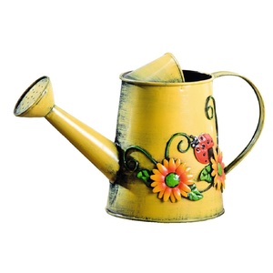 Regadera Decorativa de Metal con Forma de Girasol y Mariquita, Maceta para Plantas de Interior y Exterior, Jardinera Rústica, Decoración para el Hogar, Regalo - Product Image 1