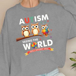 Autismo autista colorido rompecabezas pieza diseño mujeres sudaderas - Product Image 1