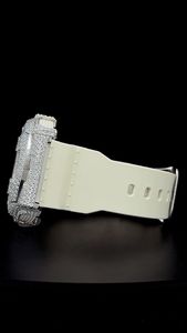 Reloj GShock GMA-S140 con Incrustaciones de Diamantes VVS Moissanite, Correa de Goma Blanca, Bisel y Caja Plateados, Pantalla Ana-Digi, para Mujer/Unisex - Product Image 5