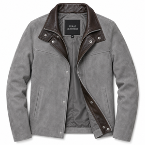Blouson Bomber en Cuir Véritable Tressé Vert Hiver pour Homme, Fermeture Éclair, Coupe-Vent, Respirant, Séchage Rapide, Écologique - Product Image 1