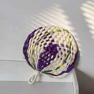 Ventilateurs portables en bambou naturel bon marché et uniques pour la décoration murale de la plage d'été - Product Image 2