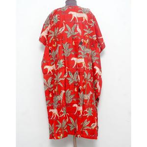 Indian Cotton Floral Print Kaftan <b>Dress</b> 100% Cotton Maxi <b>Dress</b> for Moms Long <b>Dress</b> for All Seasons-Summer Winter Autumn Spring - Product Image 4