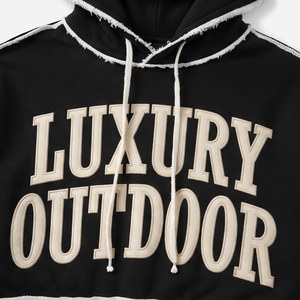 Conjunto de chándal de invierno de forro polar grueso para mujer: Sudadera con capucha corta de borde sin rematar y pantalones acampanados, conjunto de jogger de borde sin rematar para mujer - Product Image 3