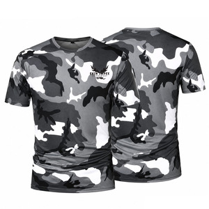 Camiseta de Camuflaje para Hombre Ekin Impex, Manga Corta, Cuello Redondo, Corte Ajustado, Secado Rápido, Estilo Urbano, Tejido de Punto Estampado - Product Image 1