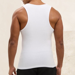Wholesale Custom logo Cotton <b>Running</b> <b>Singlet</b> Muscle Athletic Shirts Sleeveless Fitness Wear Workout Men Gym Tank Top for Men - Product Image 2