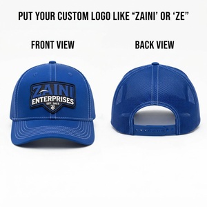 Casquette de camionneur de qualité supérieure, 180 GSM, 100% coton, imperméable, dos en maille respirante, structurée, 5 panneaux, avec patch brodé personnalisé - Product Image 1
