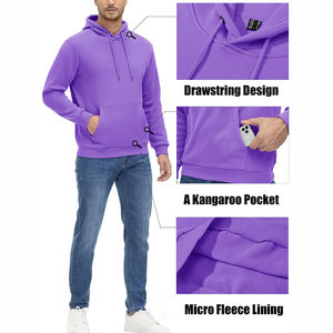 เสื้อฮู้ดปักลาย 3 มิติ แบบกำหนดเอง เสื้อฮู้ดฤดูหนาวสำหรับเสื้อสเวตเชิ้ตเปล่า เสื้อฮู้ดปักลายเชนิลล์สำหรับคู่รัก - Product Image 4